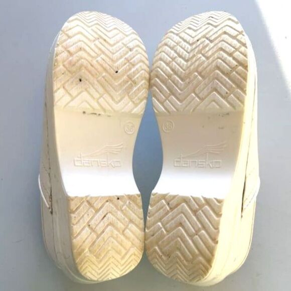 DANSKO Clogs White Leather Slip On Comfort Nurse Nursing Shoes Size 5.5-6 EU 36 - Picture 6 of 7
